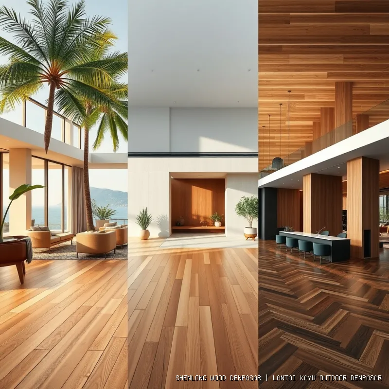 lantai kayu outdoor Denpasar