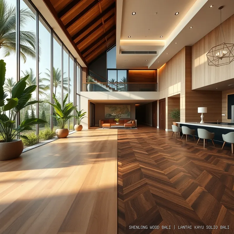 lantai kayu solid Bali