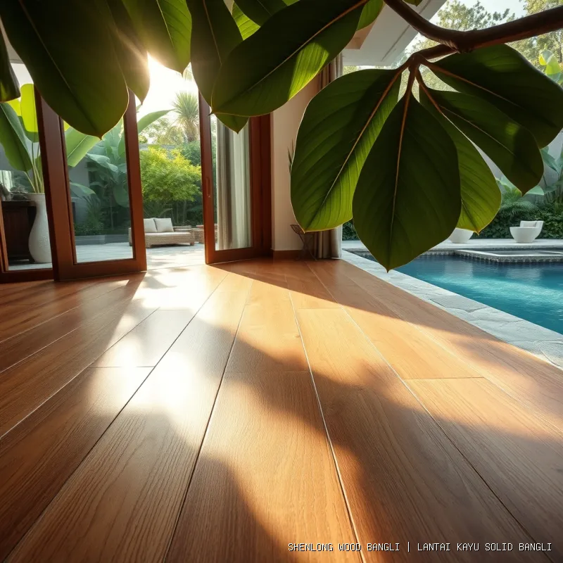 Lantai Kayu Solid Bangli