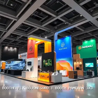 Booth Pameran 3×3 Bojonegoro Dengan Desain Menarik