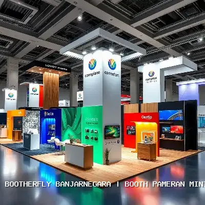 Booth Pameran Minimalis Banjarnegara dengan Desain Rapi dan Modern