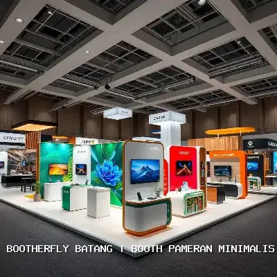 Booth Pameran Minimalis Batang Dengan Desain Modern dan Efisien