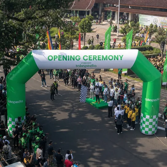 Balon Gate Tokopedia untuk Opening Ceremony dan Event Berskala Besar